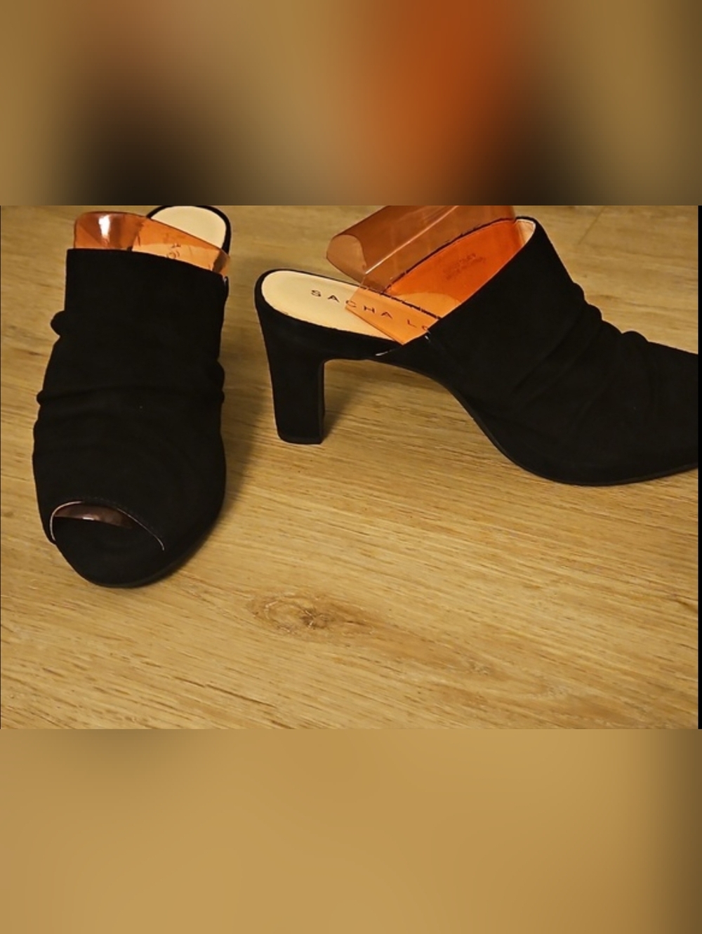 Orig $250 Sacha London Kid Suede Mules/Pumps (Handmade)
